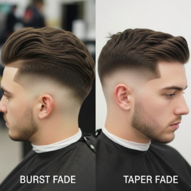 Burst Fade Styles in Taper Fade Style Comparison