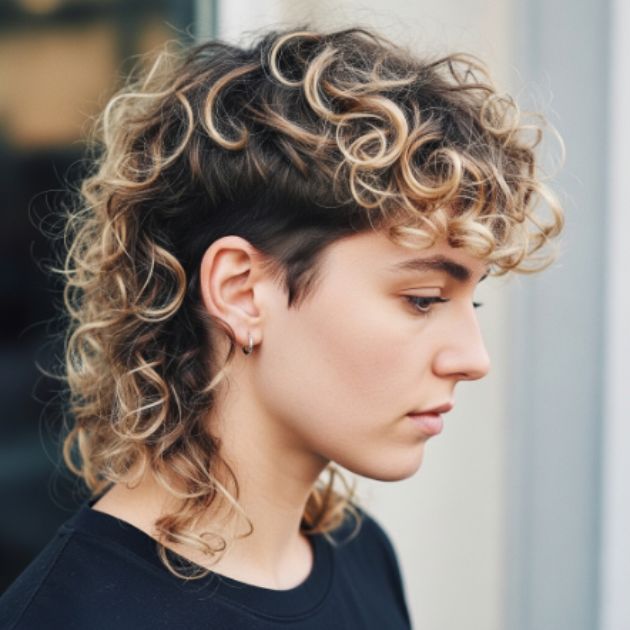 Curly Fluffy Mullet