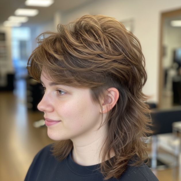 Fluffy Mullet for Thin Hair