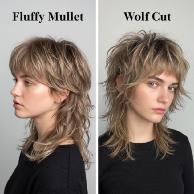 Fluffy Mullet vs Wolf Cut