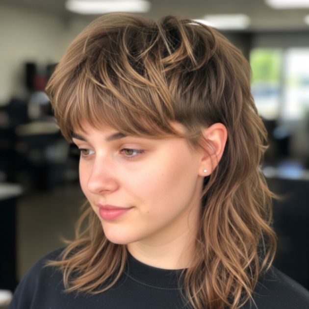 Fluffy Mullet with Textured Fringe