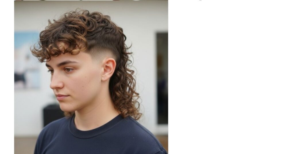 Loose Curl Taper Mullet