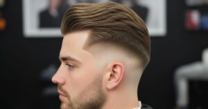 Low Taper Fade White Male Haircut