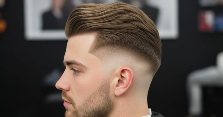 Low Taper Fade White Male Haircut