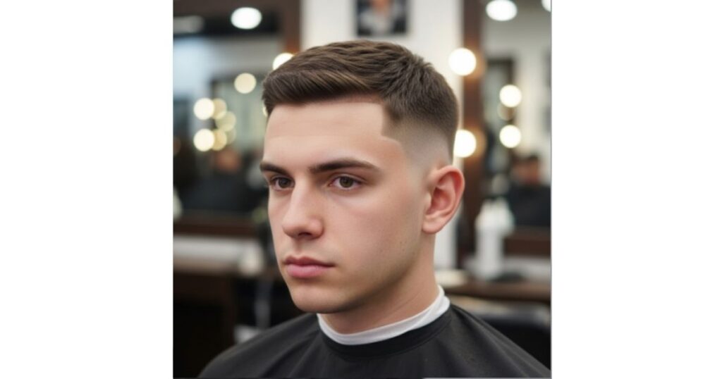 Low Taper Fade with Buzz Cut or Crew Cut