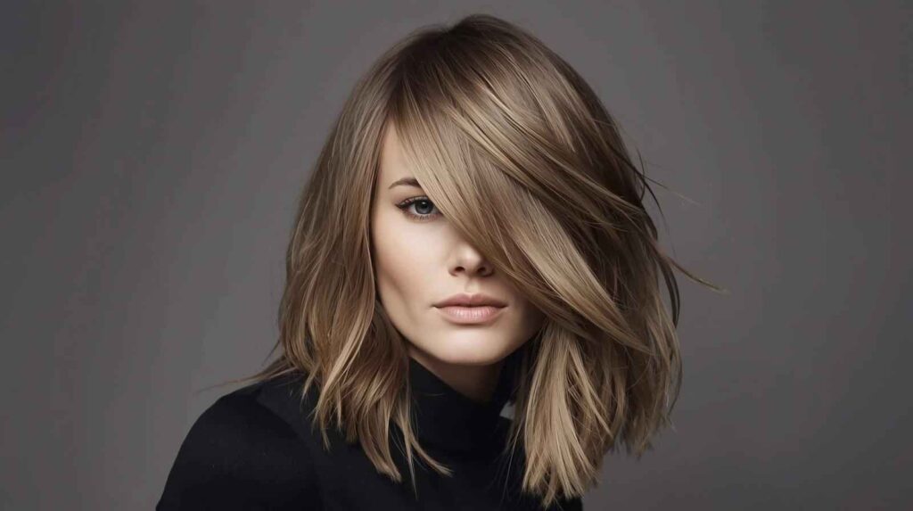 Medium Feathered Cut for Slimming Effect