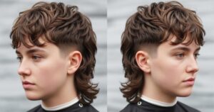 Modern Mullet with Wavy Hair