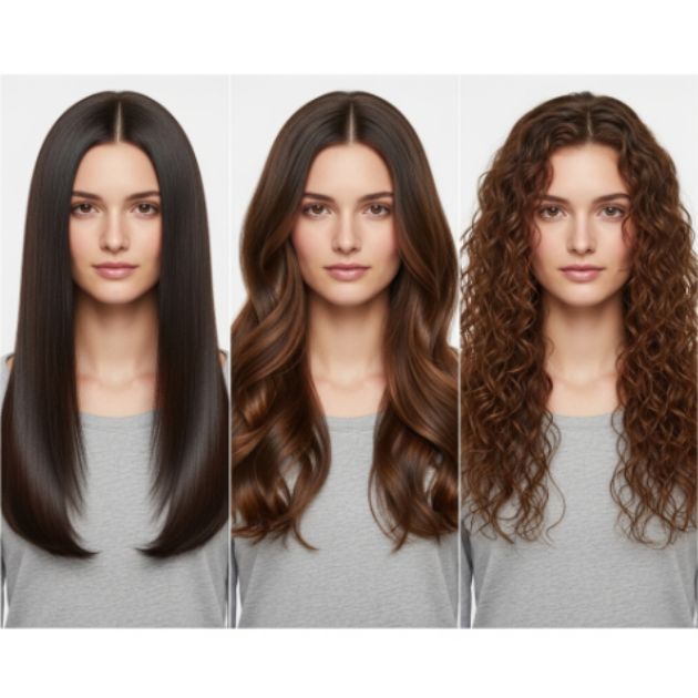 Straight vs Wavy vs Curly Hair