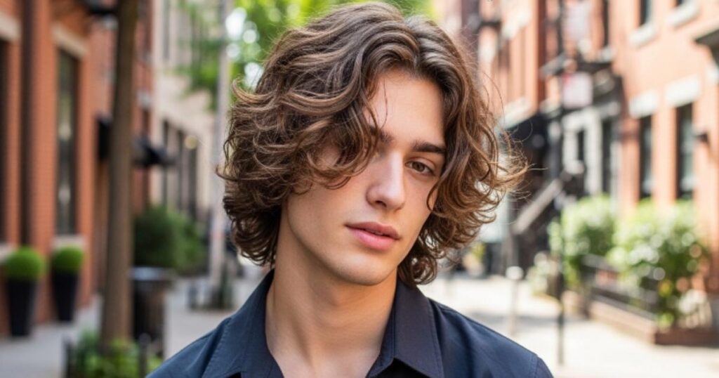  Wavy Men's Shaggy Hairstyle