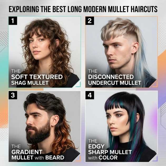 Best Long Modern Mullet Haircuts