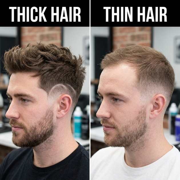 Burst Fade Design for Thick Hair vs Thin Hair