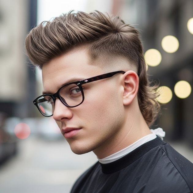 Burst Fade Mullet