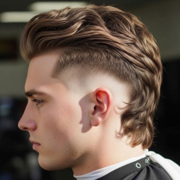Burst Fade Mullet