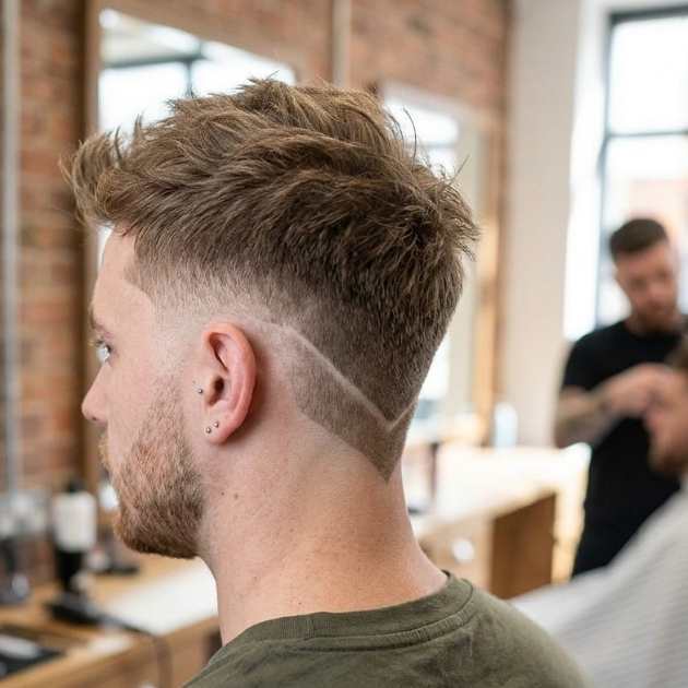 Burst Fade With V Design