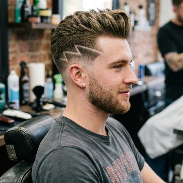 Burst Fade Zigzag Design