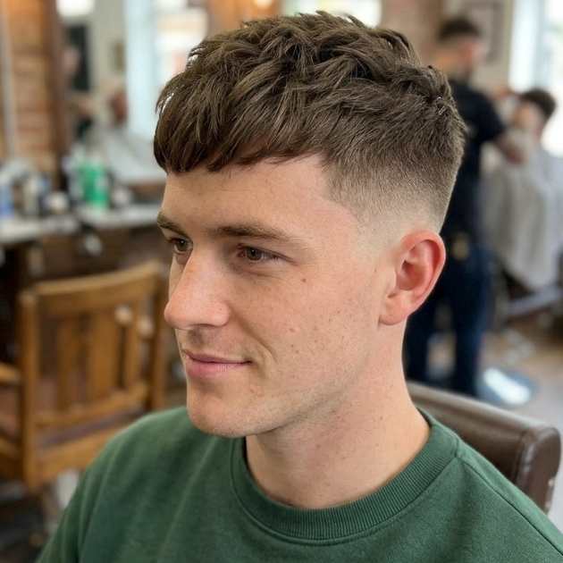 Classic Low Taper Fade With Textured Crop