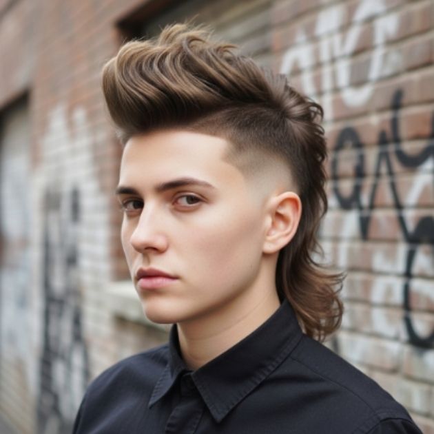 Faux Hawk Mullet