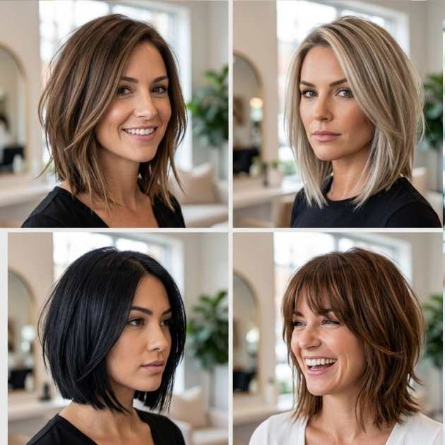 Flattering Layered Bobs for Straight Hair