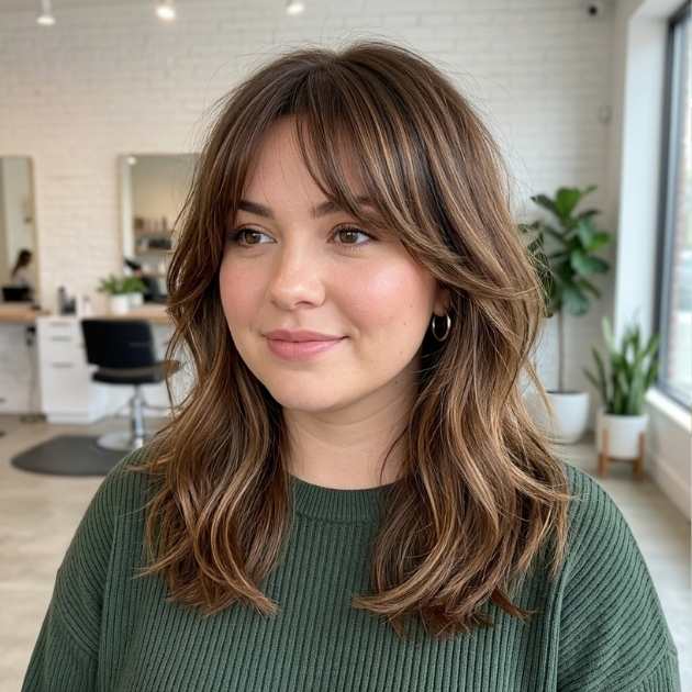 Frame Fuller Cheeks with Face-Slimming Layers