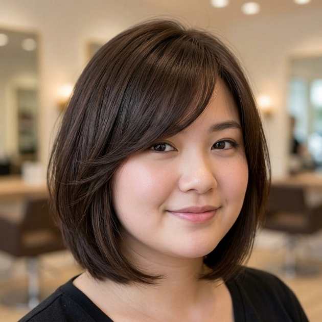 Haircut Techniques That Flatter Round and Chubby Faces