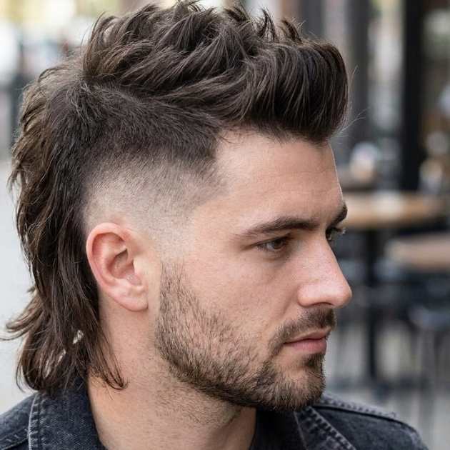 High Fade Faux Hawk Mullet