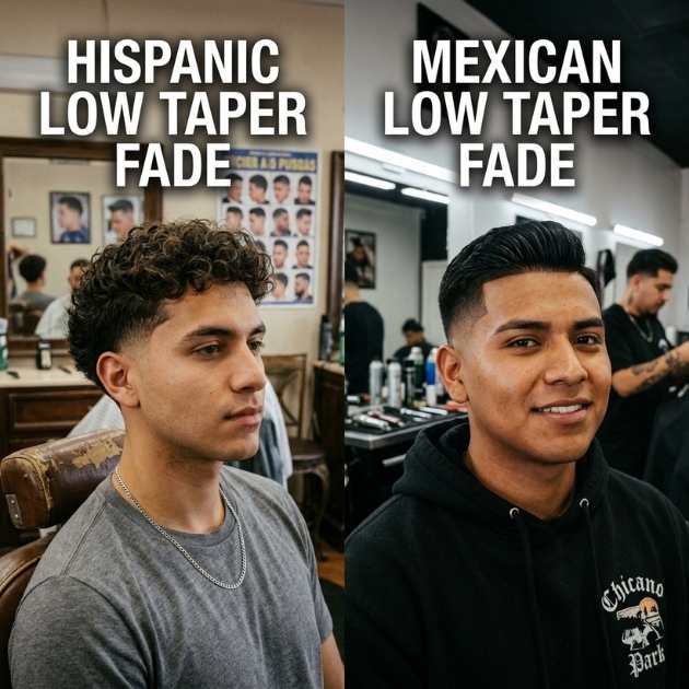 Hispanic vs Mexican Low Taper Fade