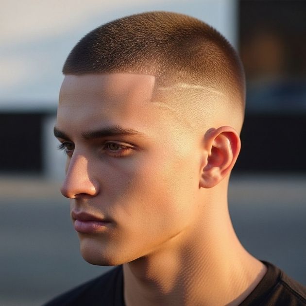 Low Burst Fade Buzz Cut