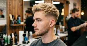 Low Taper Fade Blonde Hair