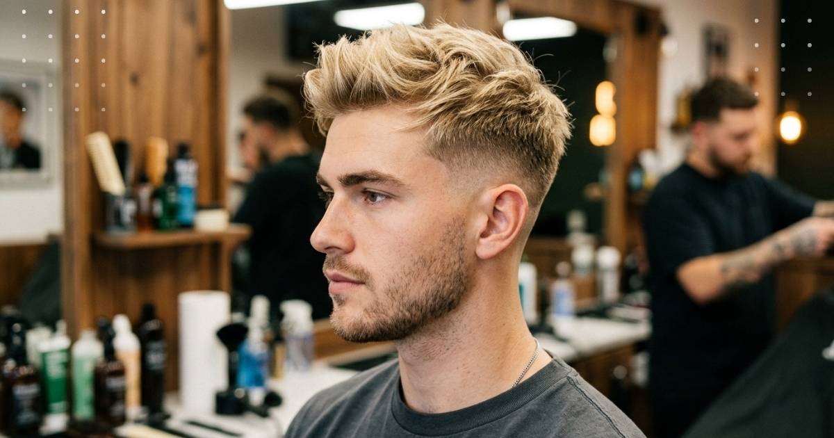 Low Taper Fade Blonde Hair
