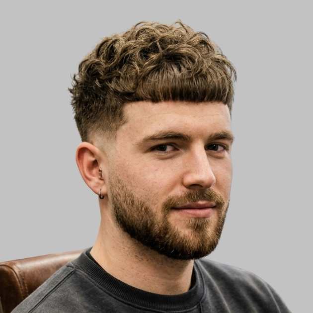 Low Taper Fade Curly Hair Edgar