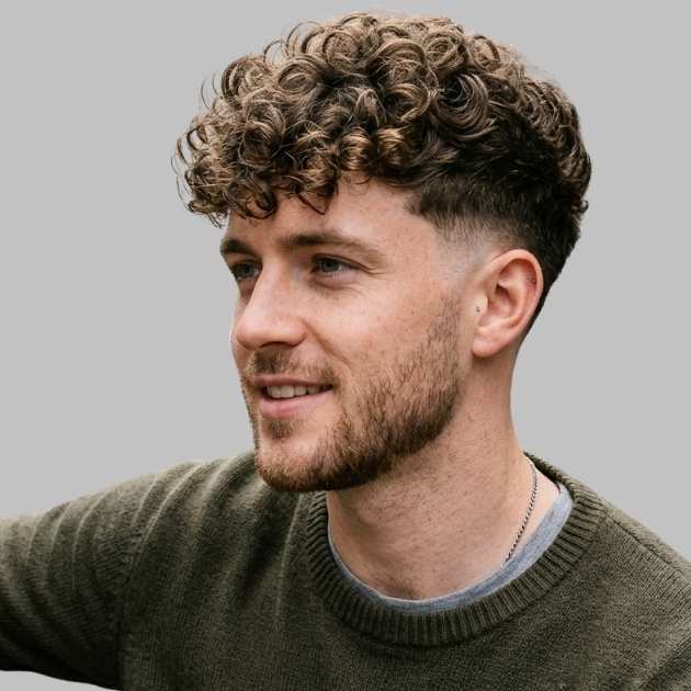 Low Taper Fade Curly Hair Undercut