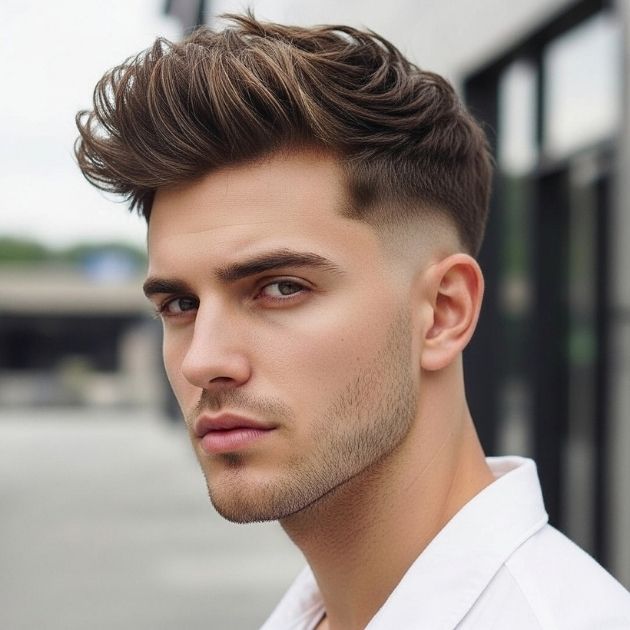Low Taper Fade Fluffy Hair Modern Trend