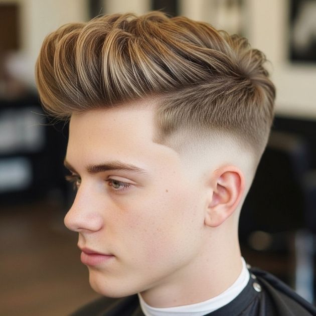 Low Taper Fade Fluffy Hair With Blowout Style