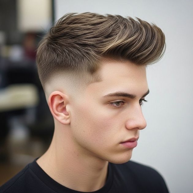 Low Taper Fade Fluffy Hair for Straight Hair