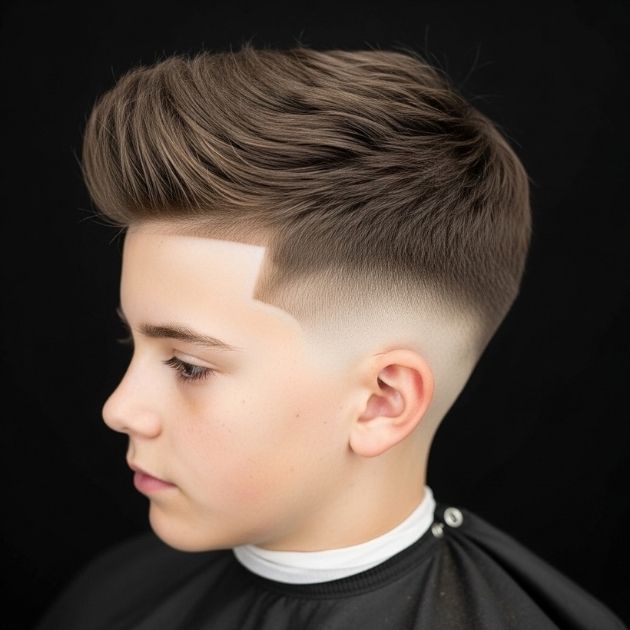 Low Taper Fade Fluffy Hair for Teen Boys