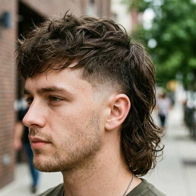 Low Taper Fade Mullet