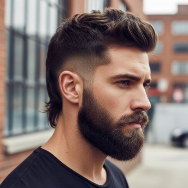 Modern Mullet with Beard