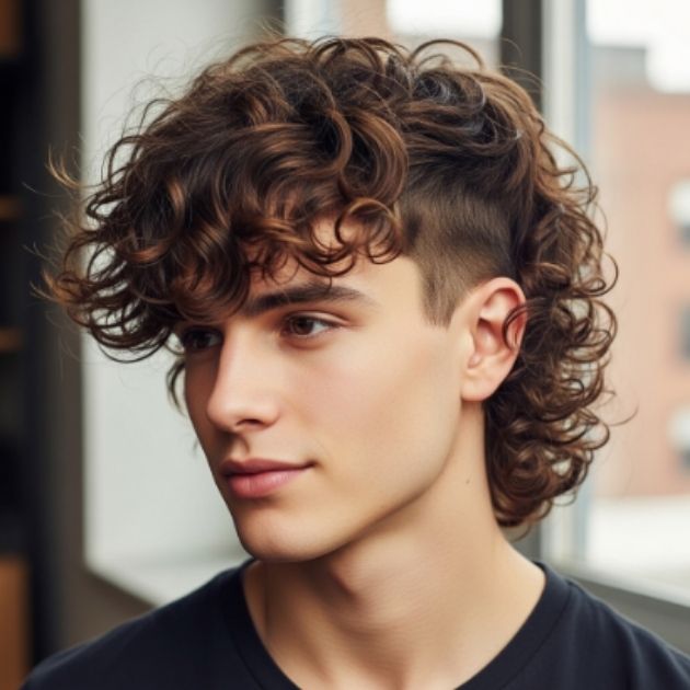 Shaggy Curly Wolf Cut Men