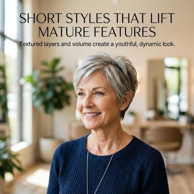 Short Styles That Lift Mature Features