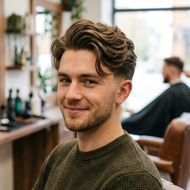 Side Part Short Flow Haircut