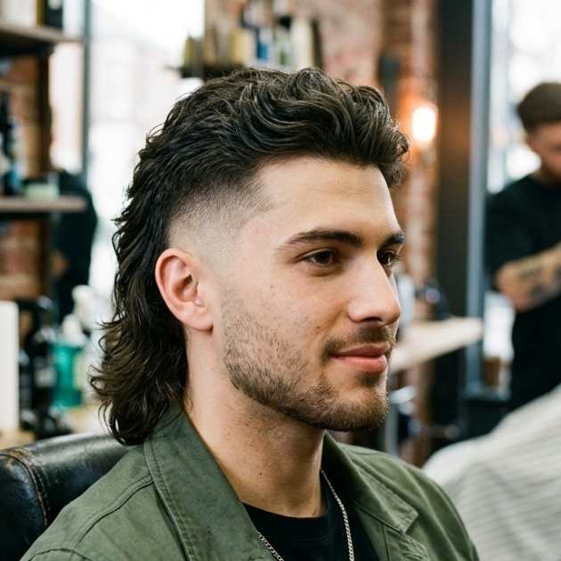 Skin Fade Mullet