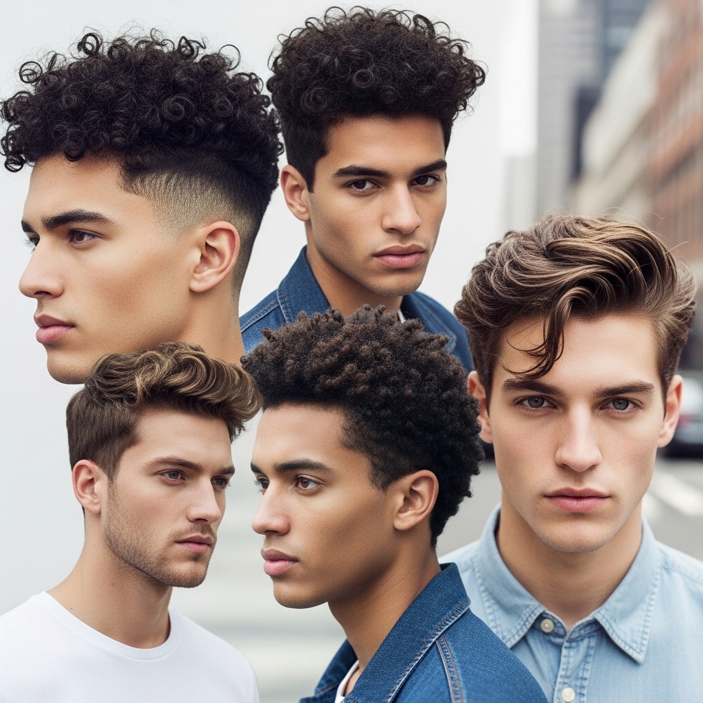 Volume and Natural Spring in 3B Hairstyles for Men
