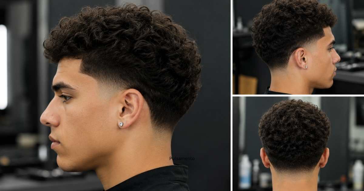 low taper fade curly hair