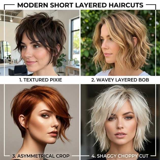 Best Layered Haircuts for Short Hair