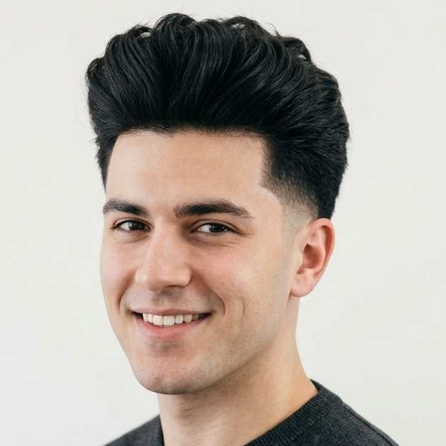 Blowout with Low Taper Fade