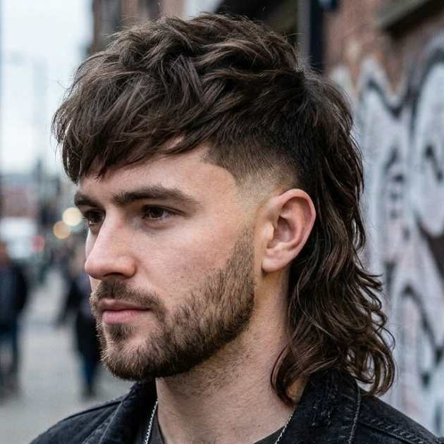 Burst Fade Mullet
