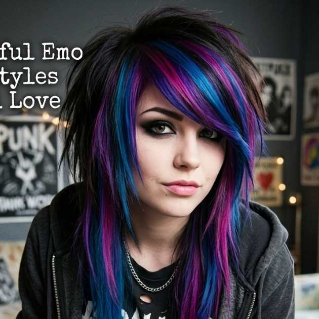 Colorful Emo Hairstyles You'll Love