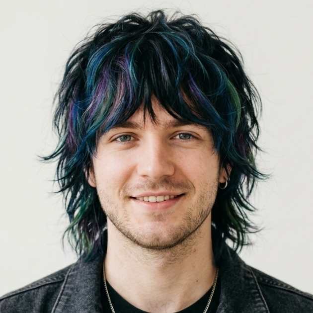 Coloured Wolf Cut