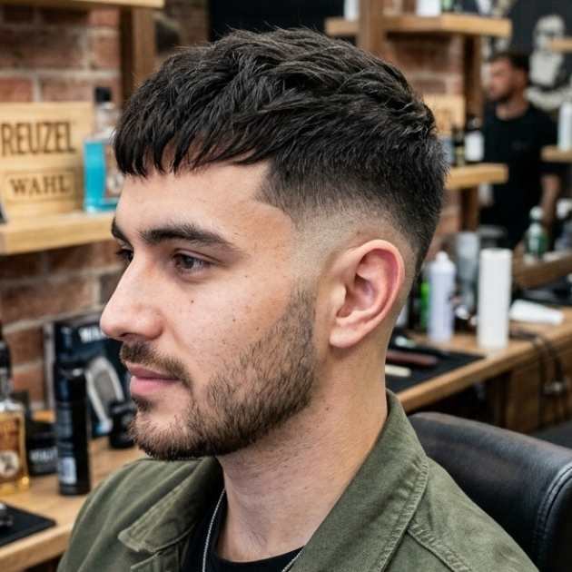 Short Fringe with Burst Fade