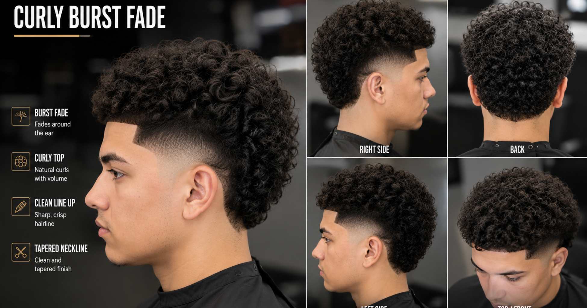 Curly Burst Fade